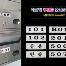 아크릴 우편함 계량기 호수 표시 번호 판 반송 호실판 표찰 원룸 오피스텔 사무실 빌라 세대, 제품선택, B01