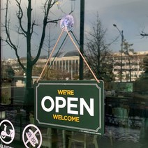 긱베어 OPEN CLOSED 디자인 표시판 가게 영업중 안내판 오픈 플로즈 팻말, 5. 그린