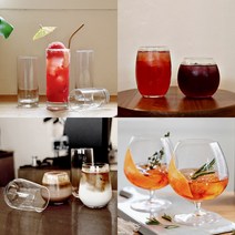 홈카페 에이드 아이스커피 유리컵 18종 모음, 01-3.슬림 글라스 일자 하이볼 350ml