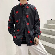 남성용 다양한 패턴의 하와이 빈티지 남방 긴팔 셔츠