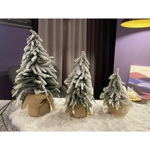 차렌시아 미니어처 트리 장식 소품 스노우 미니트리 크리스마스 (3 size), 눈쌓인트리