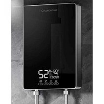 욕실 샤워용 전기 순간 온수기 따뜻한 물 샤워기 히팅기, 골드 항온 6000W 리모콘