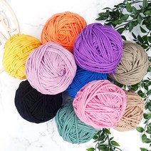 마타타 마크라메 재료 실 100% 순면 컬러 로프 60합(3.5mm)/ 한타래(72m), 2번: 60합 컬러 로프_라벤더