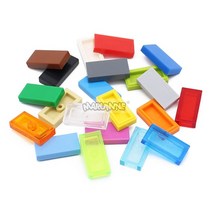 롱브릭타일 접착식파벽돌 파벽돌 MARUMINE-타일 1x2 빌딩 블록 600 MOC 벽돌 대량 기본 보드 바닥 부품 DI, 22 3-8 Color Mixed