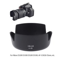 HB69 베이요넷 마운트 카메라 렌즈 후드 니콘 D3200 D3300 D5200 D5300 DX1855mm