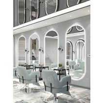 미용실경대 헤어샵 옷가게 바버샵 메이크업 아치형 대형거울 거울 원형 벽걸이, AC