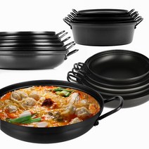 경질코팅 전골냄비 복전골 샤브샤브 감자탕 냄비 업소용 오뎅탕, 국수전골-블랙, 30cm