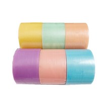 6종 펄컬러 테이프공 만들기 세트 6CM 20M, 6종컬러 랜덤