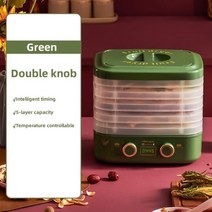 과일 식품 건조기 고추 탈수기 소형 스마트 고기 야채 타이밍 온도 제어 애완 동물 스낵 기계, Upgraded Green_UK | 220V