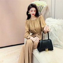 봄가을 여성 패션 쉬폰 블라우스+정장바지 투피스 뉴타임즈 0131SC01
