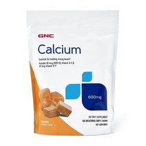 지엔씨 칼슘 600 mg 카라멜 60 소프트츄, 1병, 60정