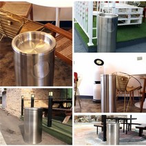 스테인리스 모래형 300x720 일반 특대형 51L 쓰레기통, 뚜껑타입:뱅뱅이타입