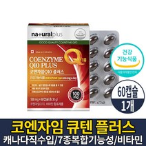 코엔자임q10 코큐텐 유비퀴놀 캡슐 코앤자임 큐텐 100 mg 비타민 캐나다 직구 영양제, 1박스, 60캡슐