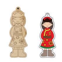 세계다문화의상 세계 다문화 의상 우드아트 모음 열쇠고리, 16.델