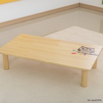 동화속나무 유치원좌식책상 교구장 어린이집가구 좌탁 원목책상, 03.직사각책상 부엉이(CJ017-1)
