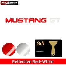 자동차 차량용 앞유리 데칼 후면 윈드 스크린 윈도우 스티커 1개 포드 머스탱 GT 셸비 GT500 S550 악세사리, 11 Red and White