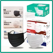 [국민마스크/안심/아르카AD/특별한미소/마스크북] 3중마스크숨쉬기편한마스크MB필터지퍼백300매 대형 소형, 국민마스크 블랙