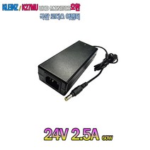 24V 2.5A 60W KLEINZ K27MU UHD MONITOR Adapter Korea, 1개, 어댑터 + 3구각 파워코드 1.8M
