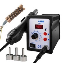 히팅건 충전식 무선 핫건 힛툴 힛건 소형열풍기 hot air gun 858d bga rework 솔더 스테이션 송풍기 헤어 드라이어 헤어 드라이어 납땜 히트 건 220v 용접, 220v EU 플러그, 858d a2