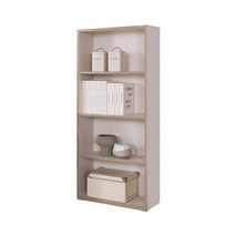 빅터 4단 책장 600, 화이트X오크