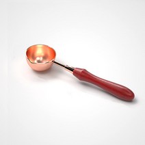 Wood Handle Sealing Wax Spoon Heatresistant Wax Granule Burning Melting Stove Pot Retro Spoon Invita, [02] B