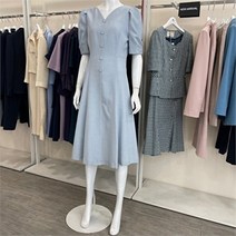 케이엘 KL 셔링퍼프 롱 플레어 원피스 210PMF91OO