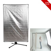 [오빠네사진관] 전신반사판 AuroraLite 80x120 스튜디오반사판 사진반사판 광고영상도구 그림자제거 보조광효과, 실버／화이트(인기)