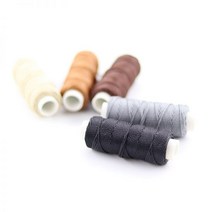내구성 라운드 왁스 스레드 0.8mm 너비 DIY 가죽 공예 도구 스티칭 신발 핸드백 수하물 액세서리 20m/롤, 34 dark gold