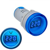 전압계 22mm AD16-22DSV 라운드 디지털 AC 60-500V 미니 전압 측정기 LED 디스플레이 표시 등 파일럿 램프, 05 Blue