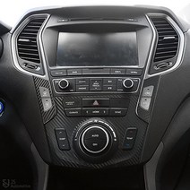 [mansubmall] 싼타페DM 인테리어 몰딩 센터페시아 오디오 커버패널 카본 스티커 튜닝 데코 필름 악세사리 용품, 센터페시아 1번, 유광블루카본