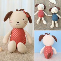 베베라온 오가닉 강아지 애착인형 두기B(레드), 베이지쇼핑백