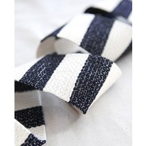 리본공예 리본재료 헤어핀부자재 리본원단A206 짜임스트라이프 원단리본, 1개