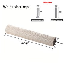 캣타워 고양이 나무 탑용 스크래치 포스트 DIY 클라이밍 프레임 교체 사이 잘 로프 엉킴 새끼 장난감 가구, 02 White sisal_05 50cm