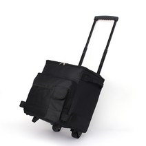 캐리어 아이스박스 43L 블랙 바퀴 쿨러백 접이식