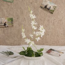 (+사은품)프리미엄 테이블 장식 센터피스 조화 수반 모음 꽃 인테리어 럭셔리 카페 소품 2, 02.스킨덴파레수반set 50cmP (+캔버스A), 1개