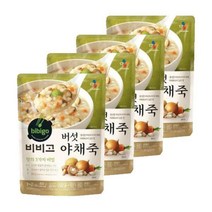 CJ 비비고 버섯야채죽 450g, 4개