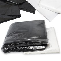 검정비닐 흰비닐봉투 50L 110L 100매 / 손잡이 대형 편의점 업소 필수품 친환경, 01.검정 평판봉투 110L 100매