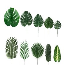 야자수잎 인테리어조화 수박잎 나뭇잎 꽃 장식, 고사리잎