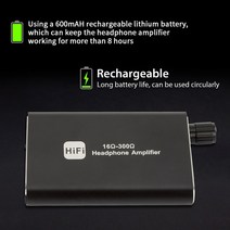 16-300Ohm HiFi 헤드폰 앰프 2 레벨 부스트 블루투스 호환 미니 이어폰 전화 음악 플레이어용 듀얼 출력, 단일옵션