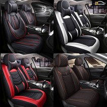 스포티지nq5차량보호커버시트 신형 인조가죽 테슬라모델3 y gv70 gv80 자동차 인조가죽 운전석 조수석 허리 의자시트보호 보조 사계절용, 킹덤 브라운3p(운전석 조수석 뒷좌석)