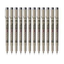 SAKURA 피그마 마이크론 003 젤잉크펜 0.15mm, 0 $혼합, 검6+세피아6, 1세트