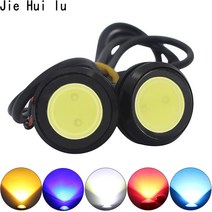 탈리스만 안개등 바이크 오토바이 브라켓 led2318mm 자동차 독수리 눈 drl 주간 주행 등 cob 12v 백업 역전 주차 신호 자동차 램프 drl 자동차 스타일링, 크리스탈 블루, 2개, 23mm