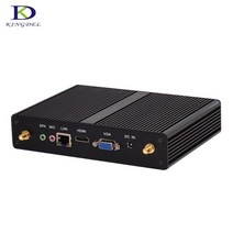 미니 컴퓨터 PC 초소형 팬리스 윈도우즈 10 코어 i3 4020Y 4K HD 셀러론 2955U 베어본 DDR3 HTPC 미니pc HDMI VGA, 4G RAM 32G