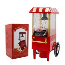 뻥튀기 뻥이요 기계 팝콘 전기 small mini automatic carnival popcorn maker w 옥수수 만드는 가정용 diy 옥수수 포퍼, 빨간색, 밖으로