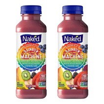 NAKED JUICE Rainbow Machine 네이키드 레인보우 머신 주스 애플 블루베리 키위 바나나 망고 비타민 무설탕 슈가프리 15.2 fl oz 450ml 2팩