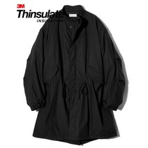PARTIMENTO 파르티멘토 3M 신슐레이트 M 65 피시테일 코트 패딩 블랙 Thinsulate Fishtail Coat Padding Black