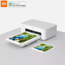 핸드폰 사진인화기 포토프린터 스마트폰 사진출력기 xiaomi mijia 1s 고화질 컬러 승화 36 인치 휴대용, 6inch 80 용지 세트