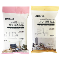 사자야 오공 가죽세정 보습 옷장 서랍장 가구 자동차시트 광택 왁스티슈 12매입, a레자왁스티슈