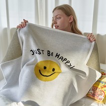 해피 스마일 니트 블랭킷