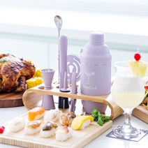 [홈콕] 홈칵테일 8종 세트+대나무 스탠드+전용가방 /칵테일쉐이커/홈바/캠핑세트 / 선물세트